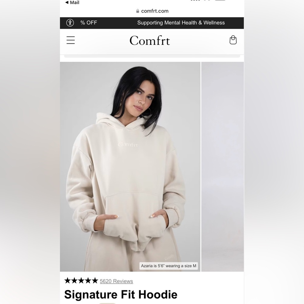 Comfrt set size M unopened in Bone color